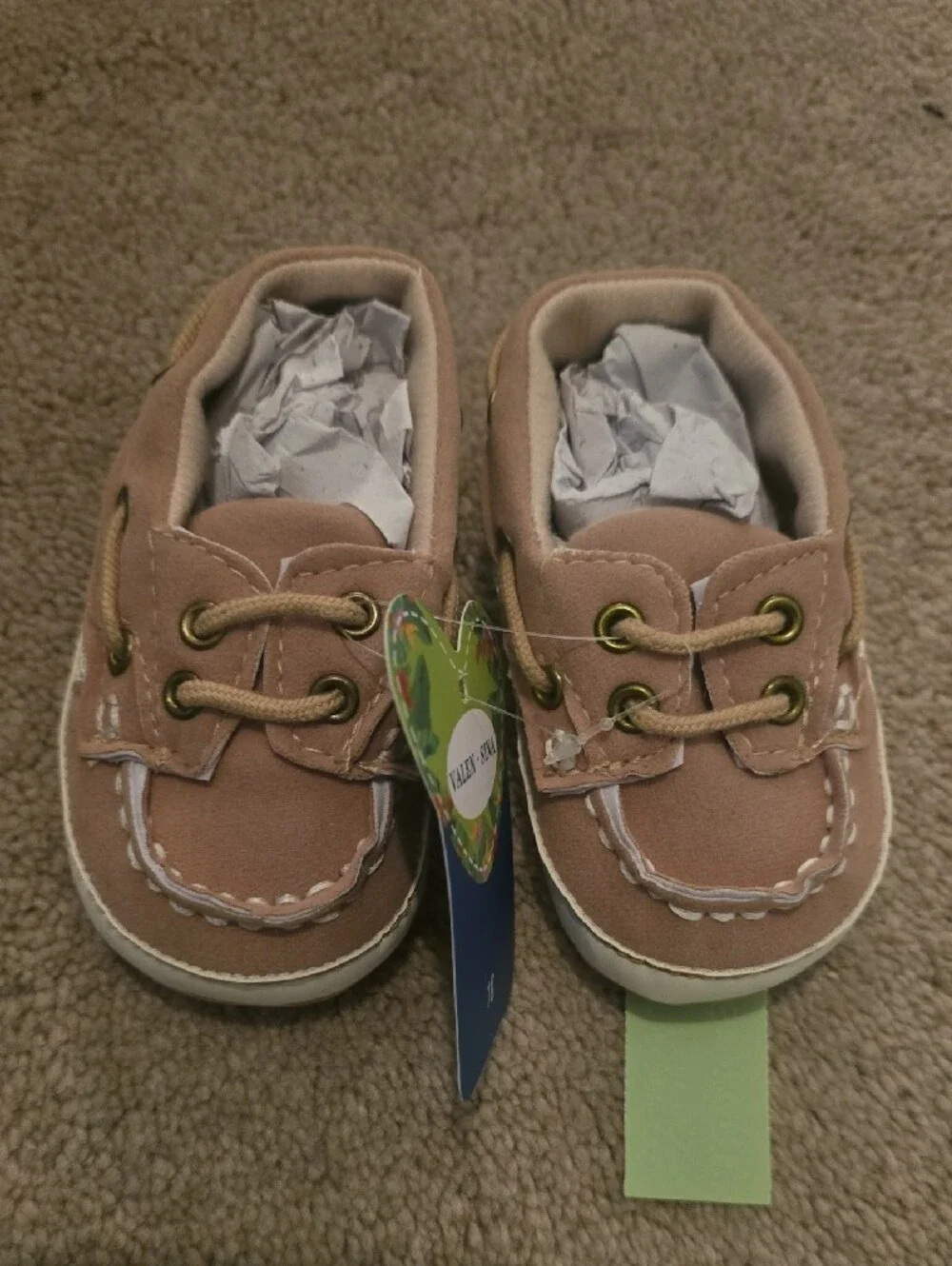 Baby Tan Boat Shoes - Soft Slip-On Walker